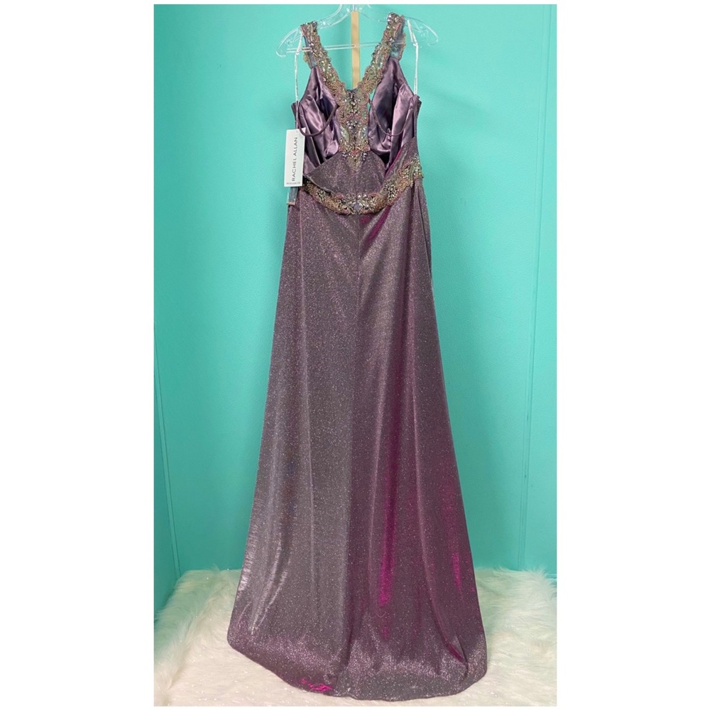 6547 Rachel Allan silver/lavender formal dress - Picture 4 of 6